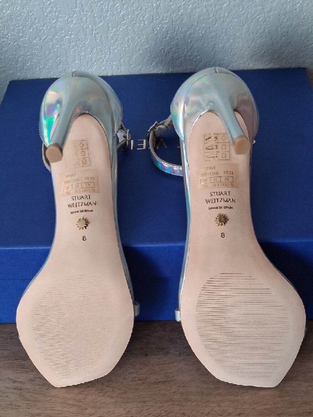 Iridescent High Heel Ankle-Strap Sandals - Women - Picture 3 of 4